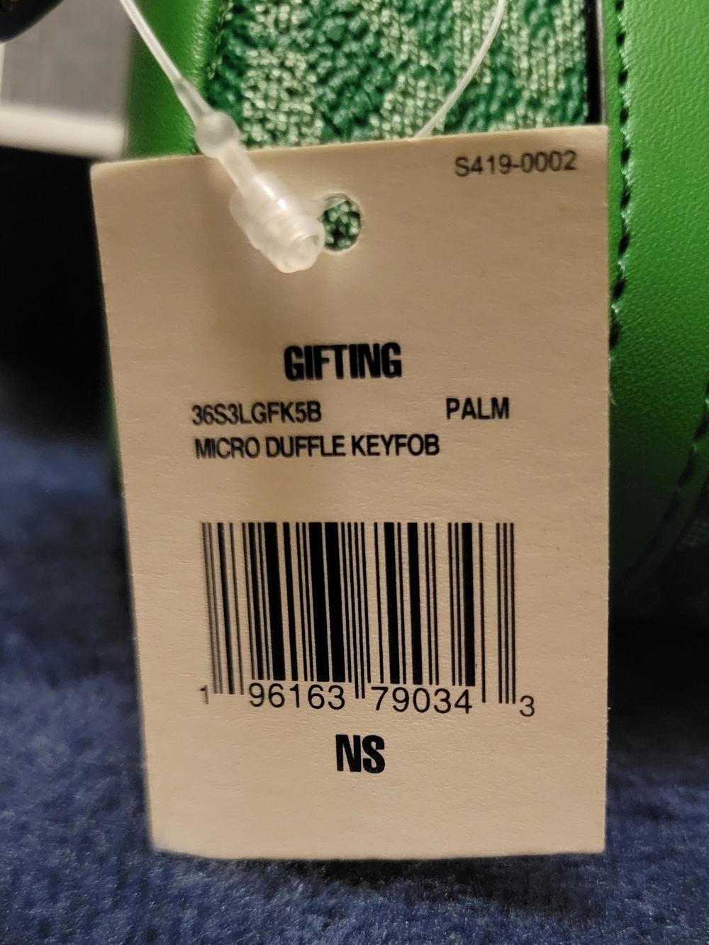 Michael Kors Micro Vibrant Green Logo Mini Satchel Keychain/Bag Charm - Picture 6 of 6